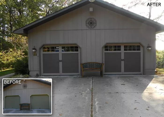 Eastman E-11, 	9' x 7', Dark Sand doors and Claystone overlays